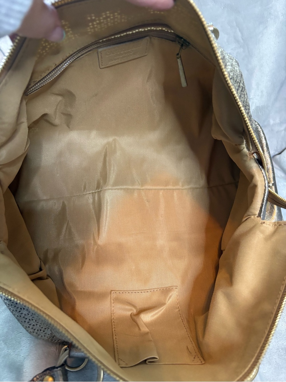 Castellari Milano Metallic Gold Leather Shoulder Bag - Vintage Y2K - Picture 8 of 8